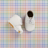 Baby Scalloped Bootie | White Leather