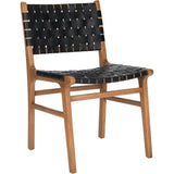 Taika Woven Leather Accent Chair