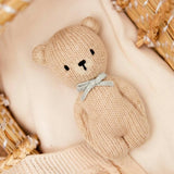Bear Rattle Light Beige & light blue