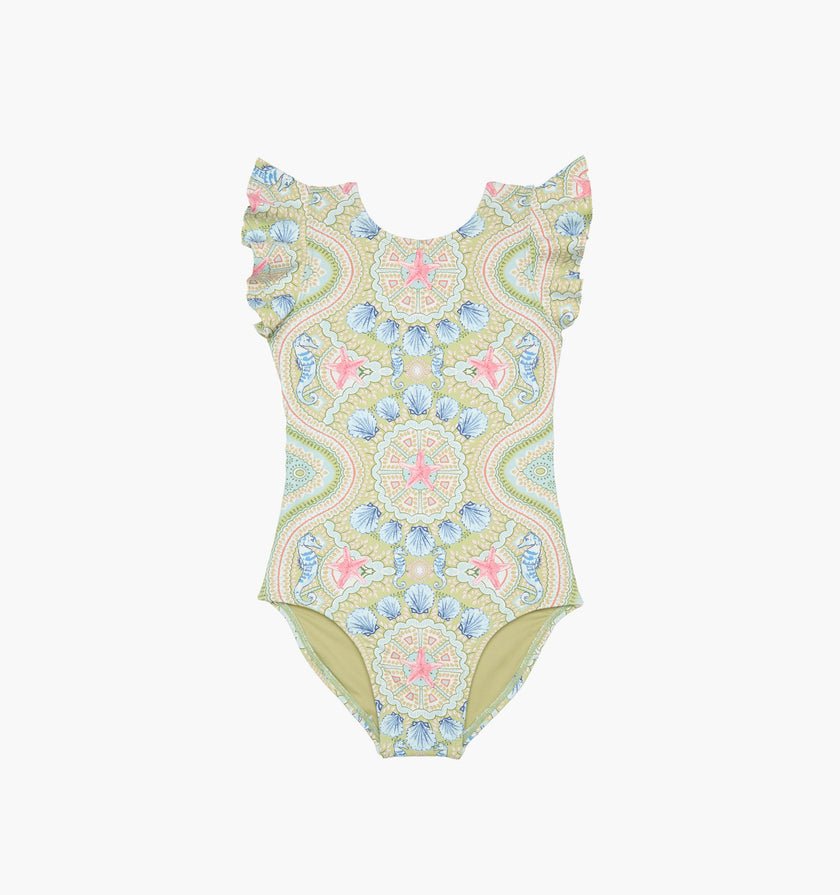 The Tiny Rosie Swimsuit - Sea Scroll