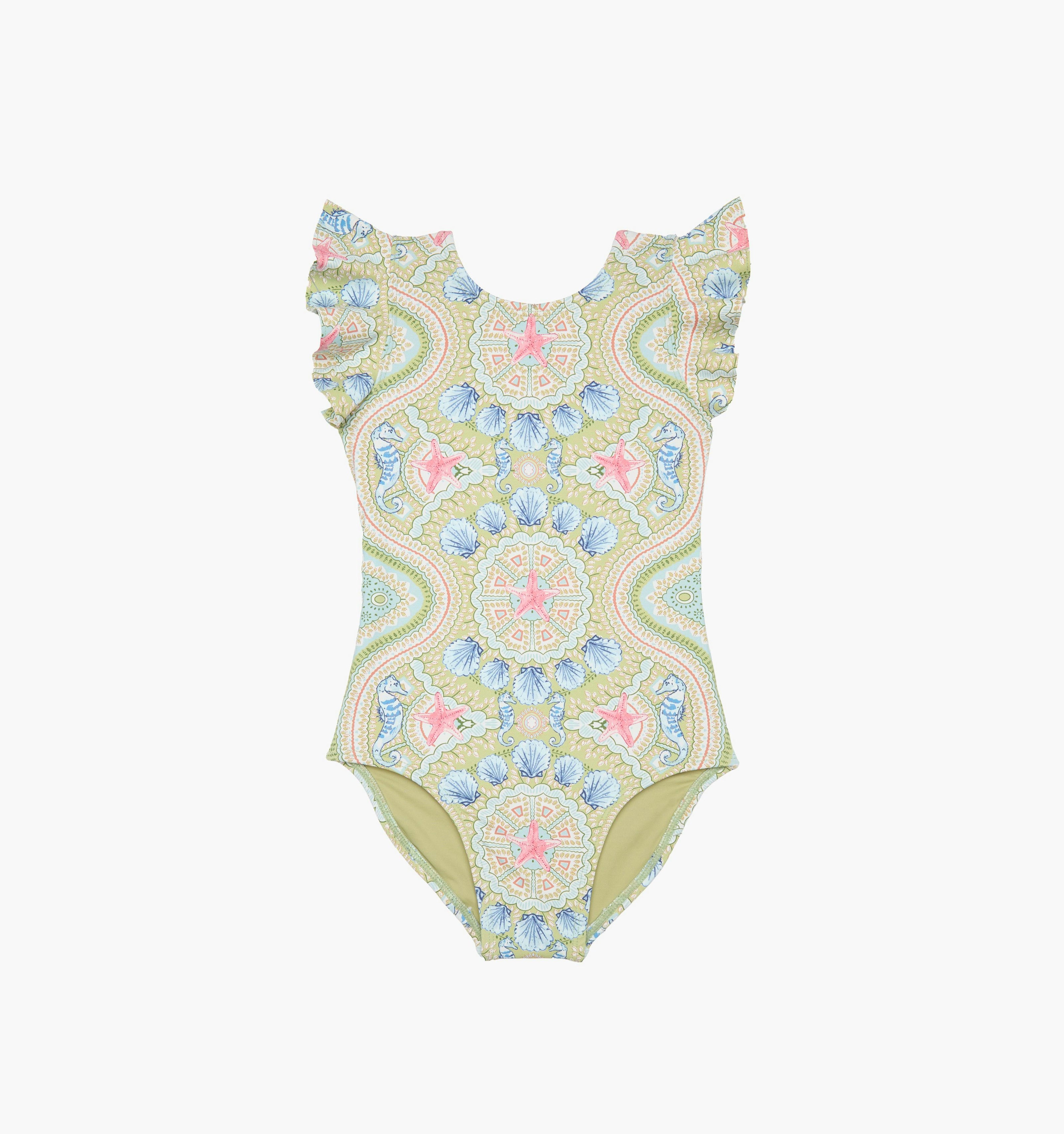 The Tiny Rosie Swimsuit - Sea Scroll