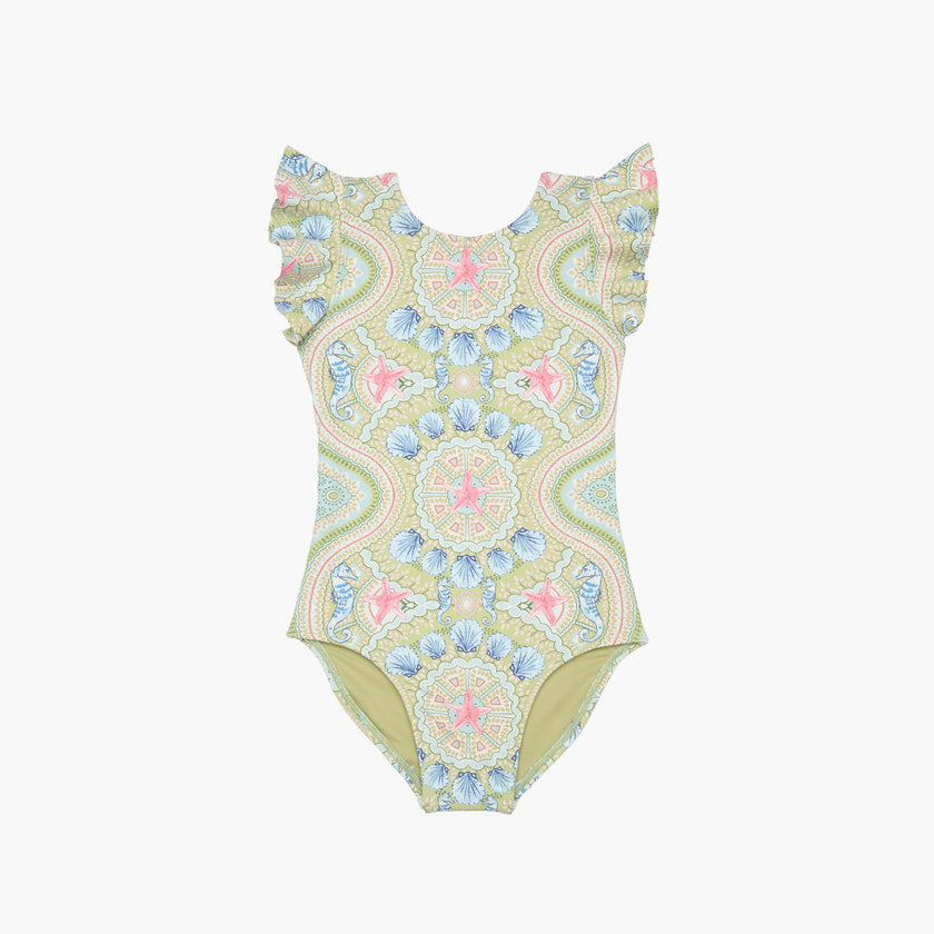 The Baby Rosie Swimsuit - Sea Scroll