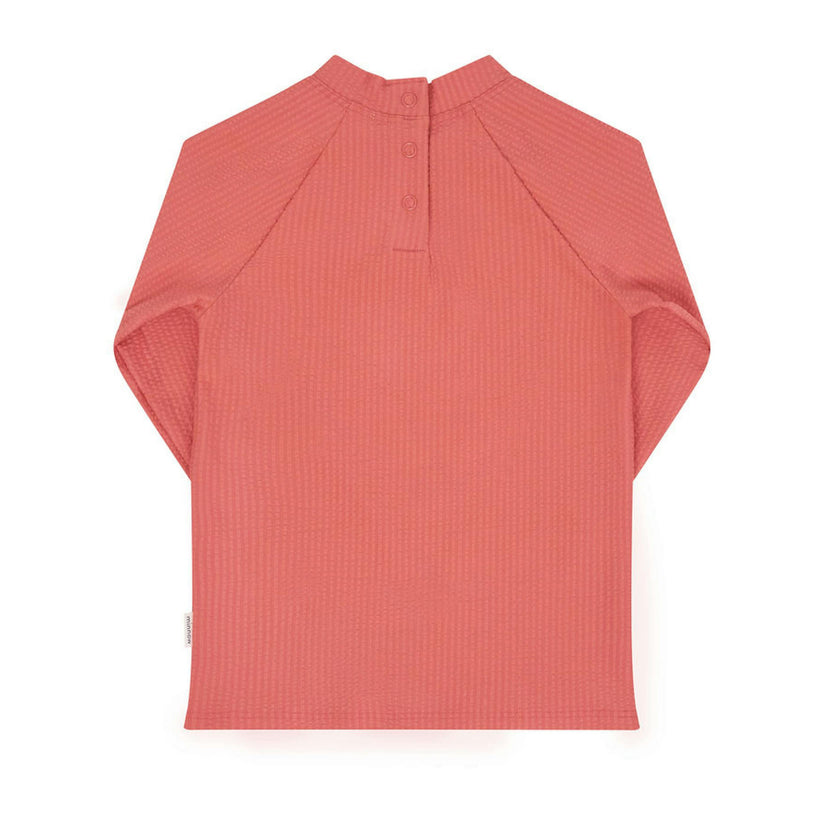 unisex sailor red seersucker rashguard