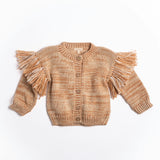 Fringed Cardigan in Prairie Sand