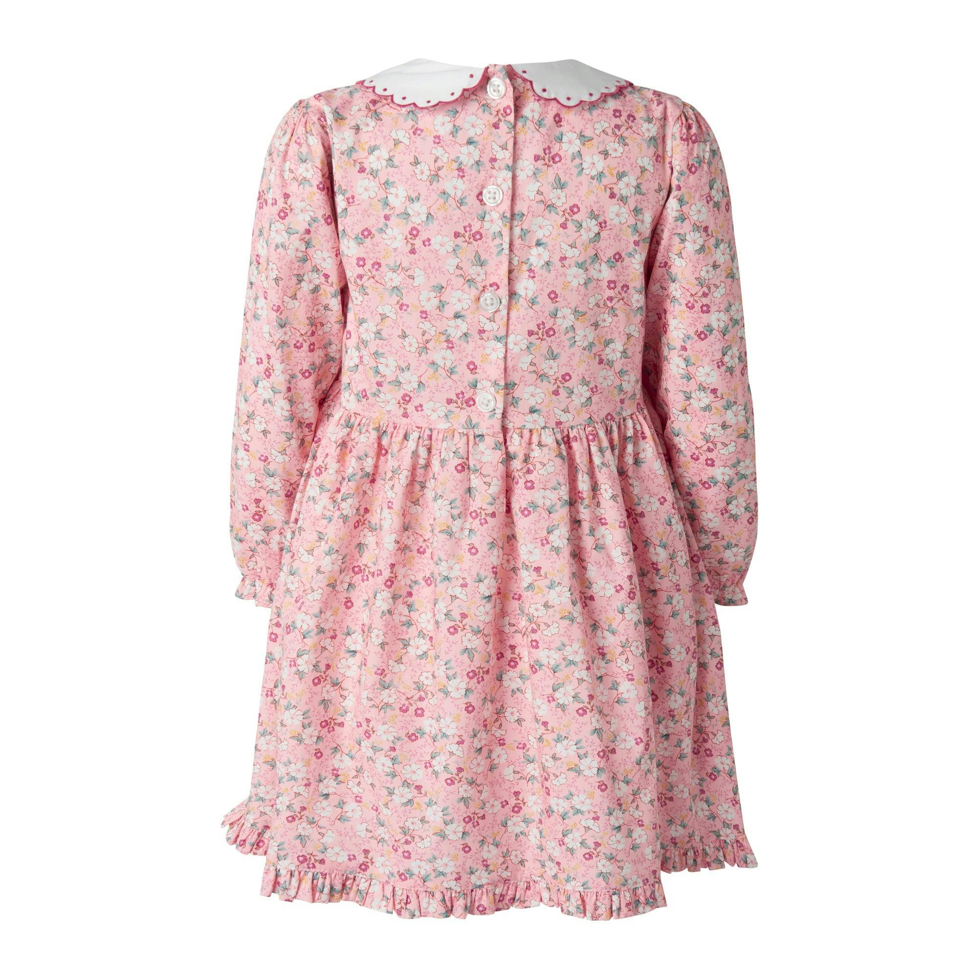 Floral Scalloped Collar Dress