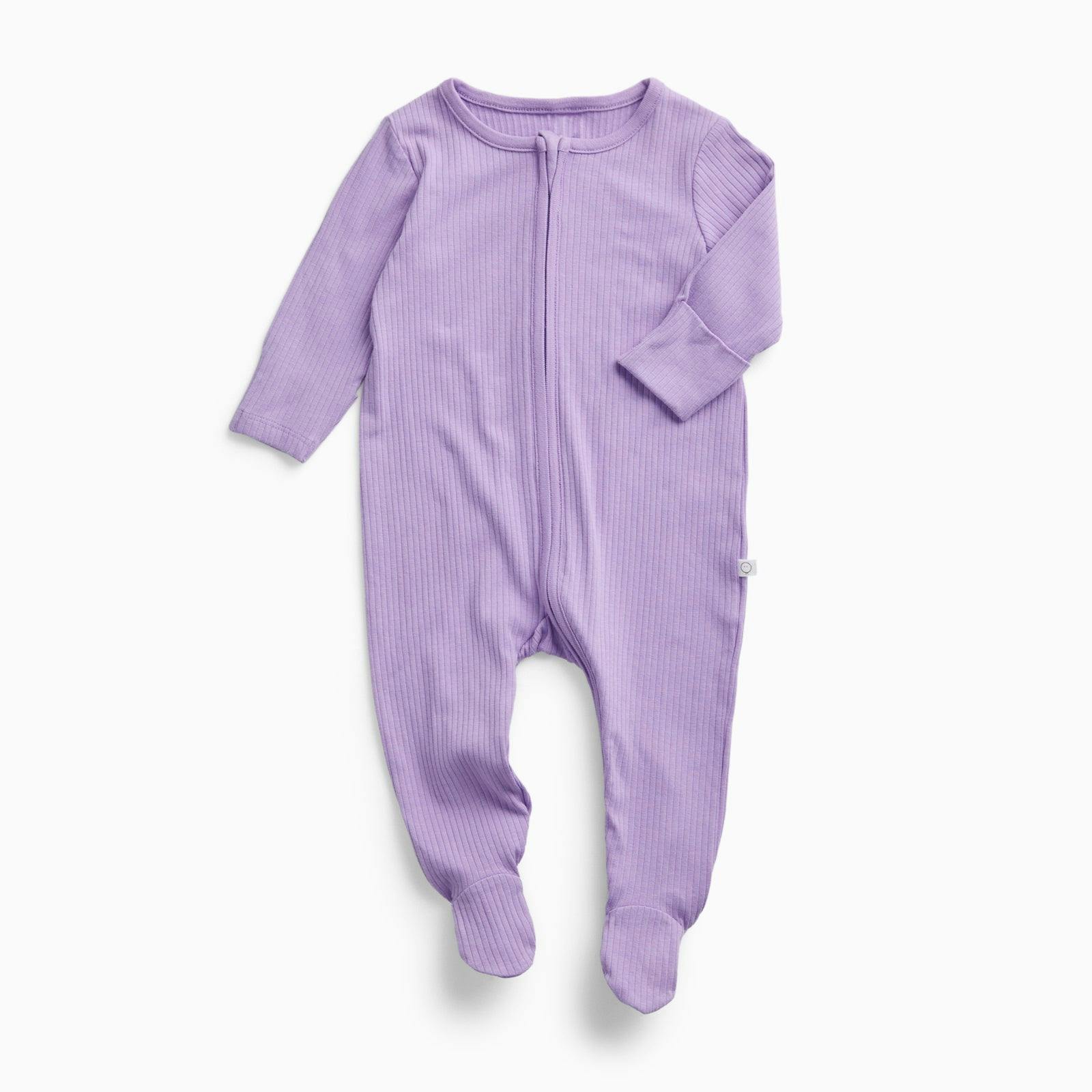 Ribbed Clever Zip Footed Baby Pajamas