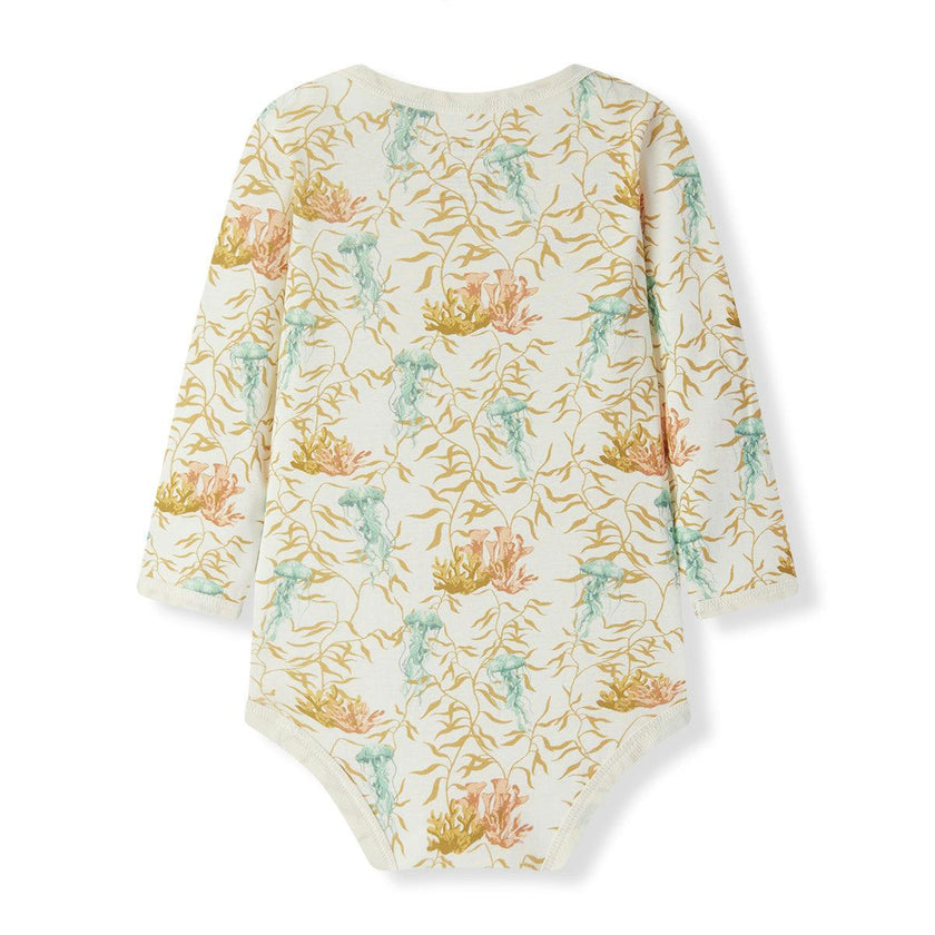 Under the Sea Organic Cotton Long Sleeve One Piece