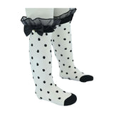 Transparent Polka-Dot Bow Trim Socks
