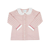 Girls Gingham Blouse with Ruffle Collar