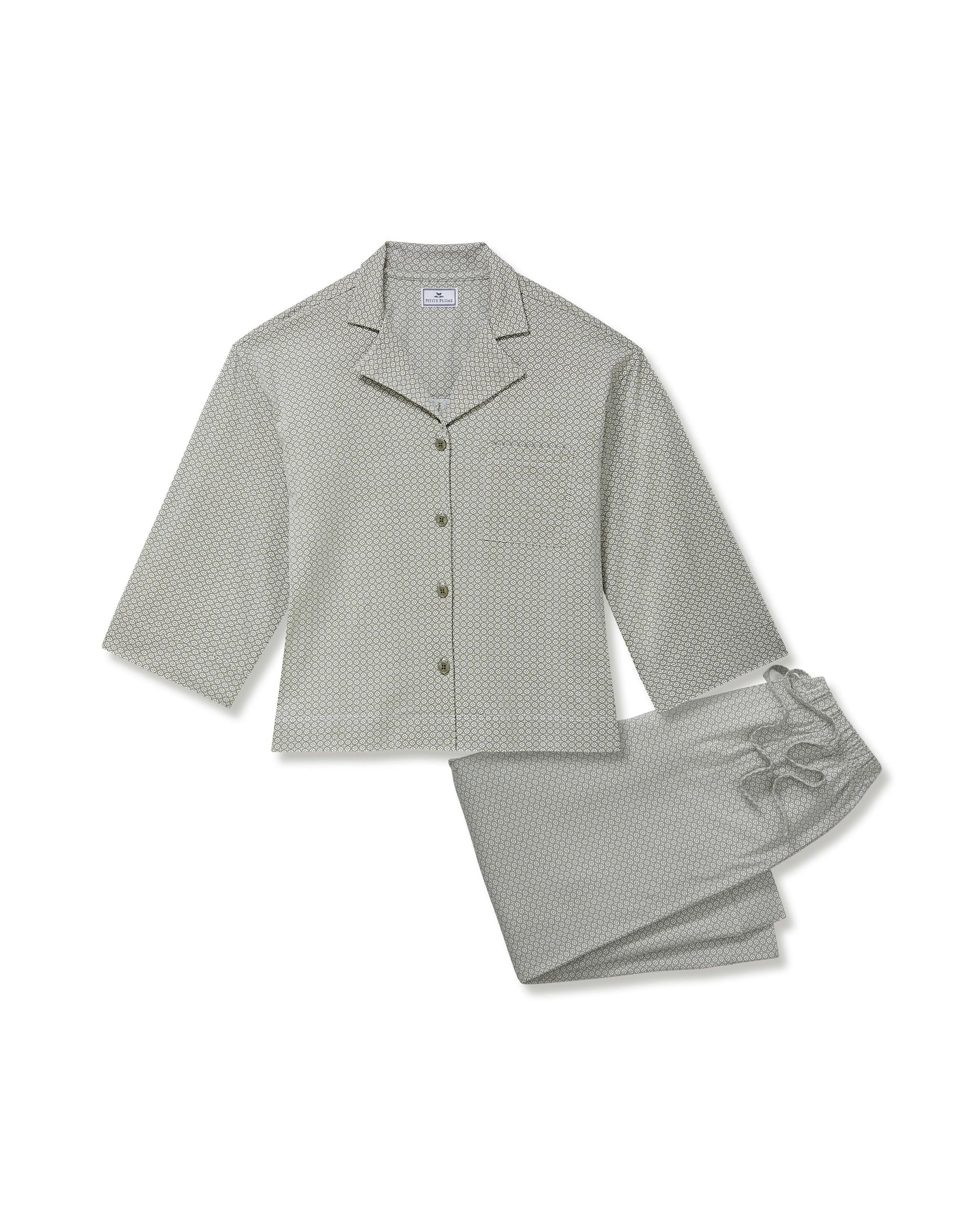 Women's Pima Olivia Set in Sage Geo