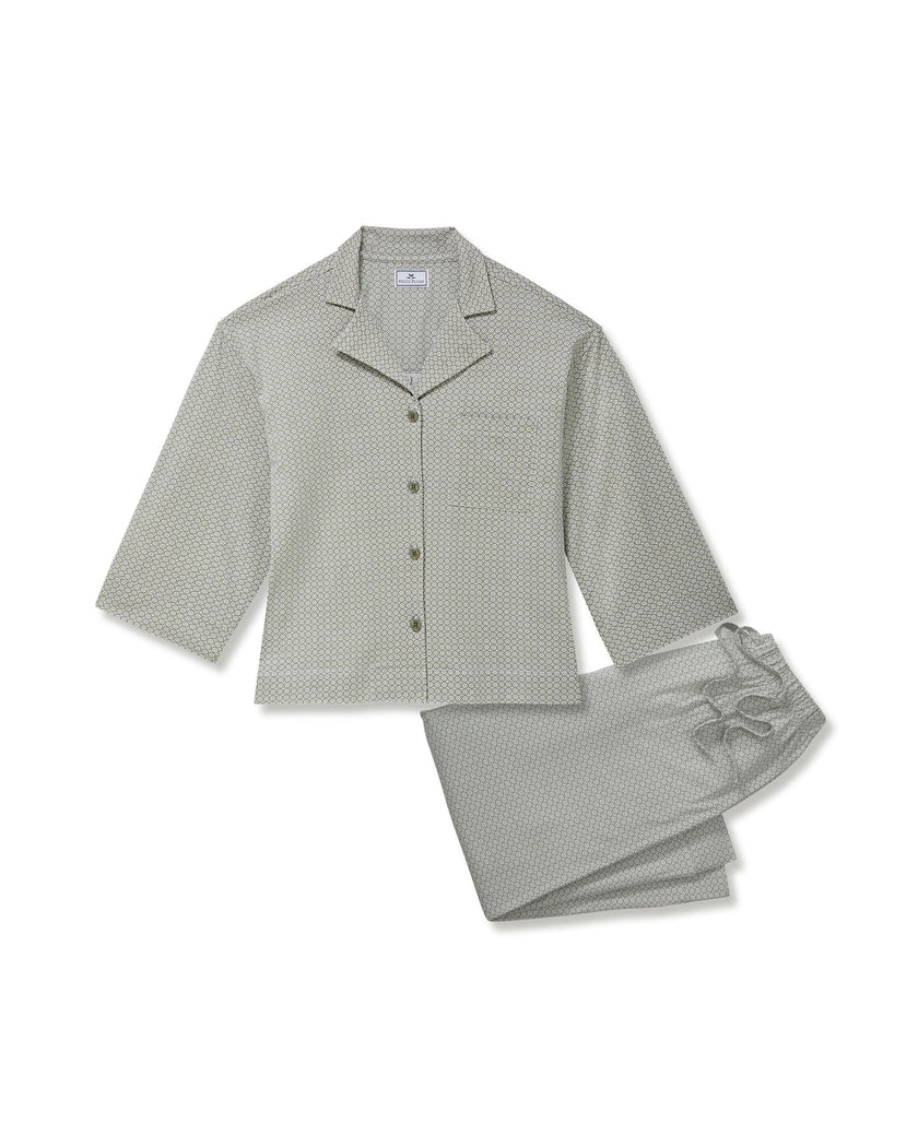 Women's Pima Olivia Set in Sage Geo
