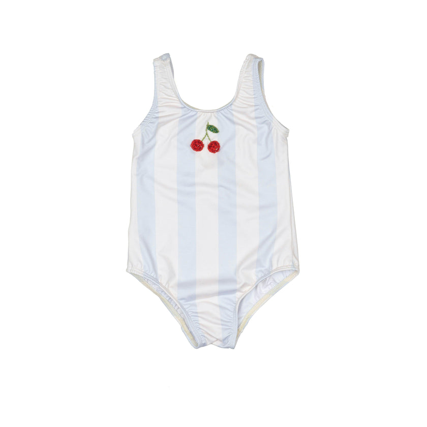 Cherry Swimsuit in Blue Striple