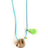 GLOW-IN-THE-DARK SLEEPY SLOTH BAG / KEY CHARM