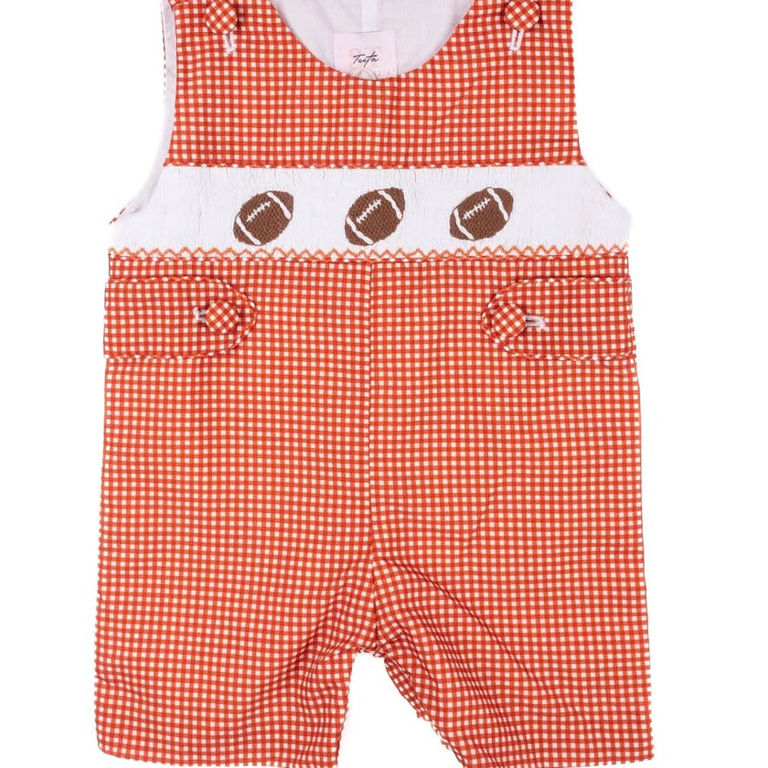 Burnt Orange Gingham Football - Henry Jon Jon