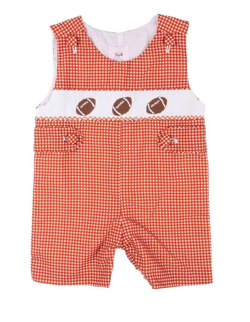Burnt Orange Gingham Football - Henry Jon Jon