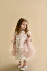 Premium French Lace Haute Couture Powder Pink Dress