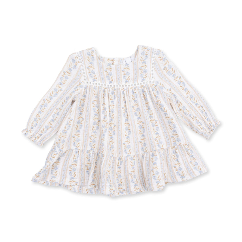 Catarina Floral - Puffed Long Sleeve Tiered Dress and Leggings