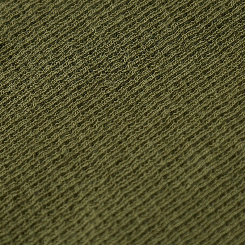 Olive Waffle Zipper Pajama