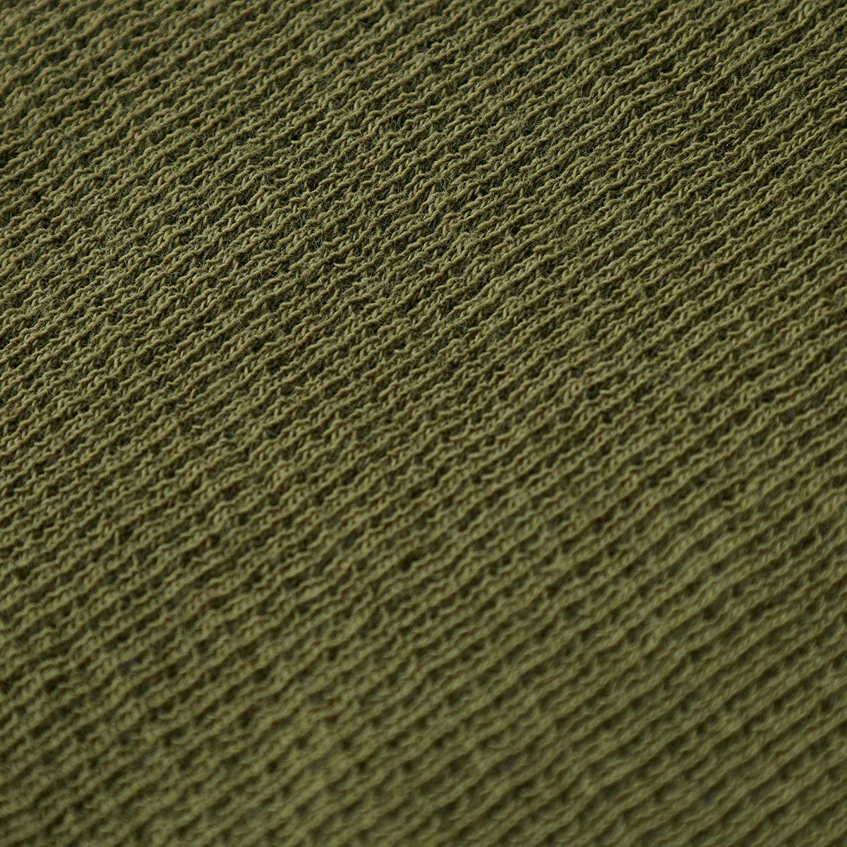 Olive Waffle Zipper Pajama