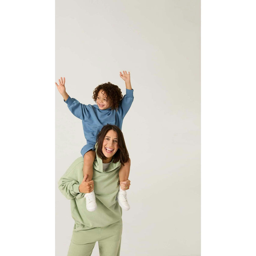Adult Earth Day Natural Dye Pullover in Honeydew