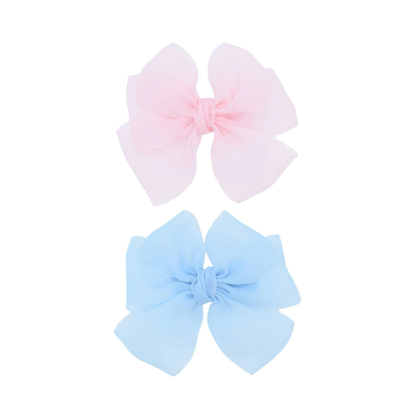 Multicolor Ribbon Bow Hairclip Set
