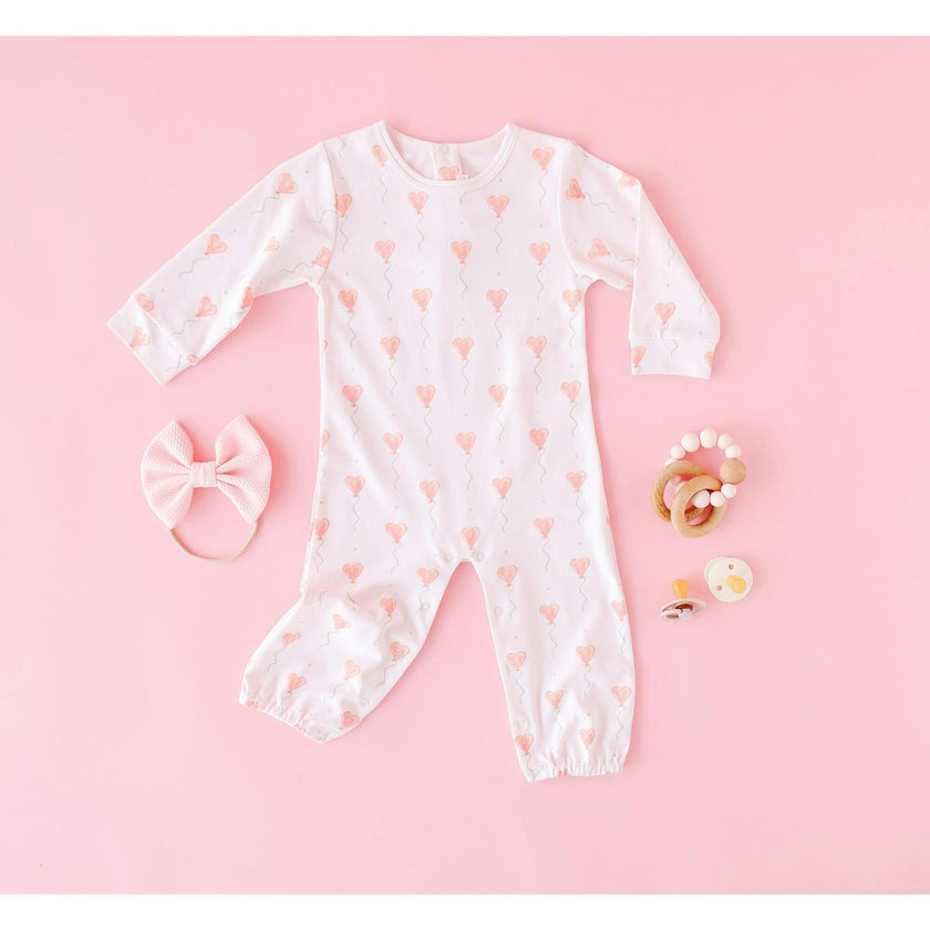 Pink Heart Balloon Romper