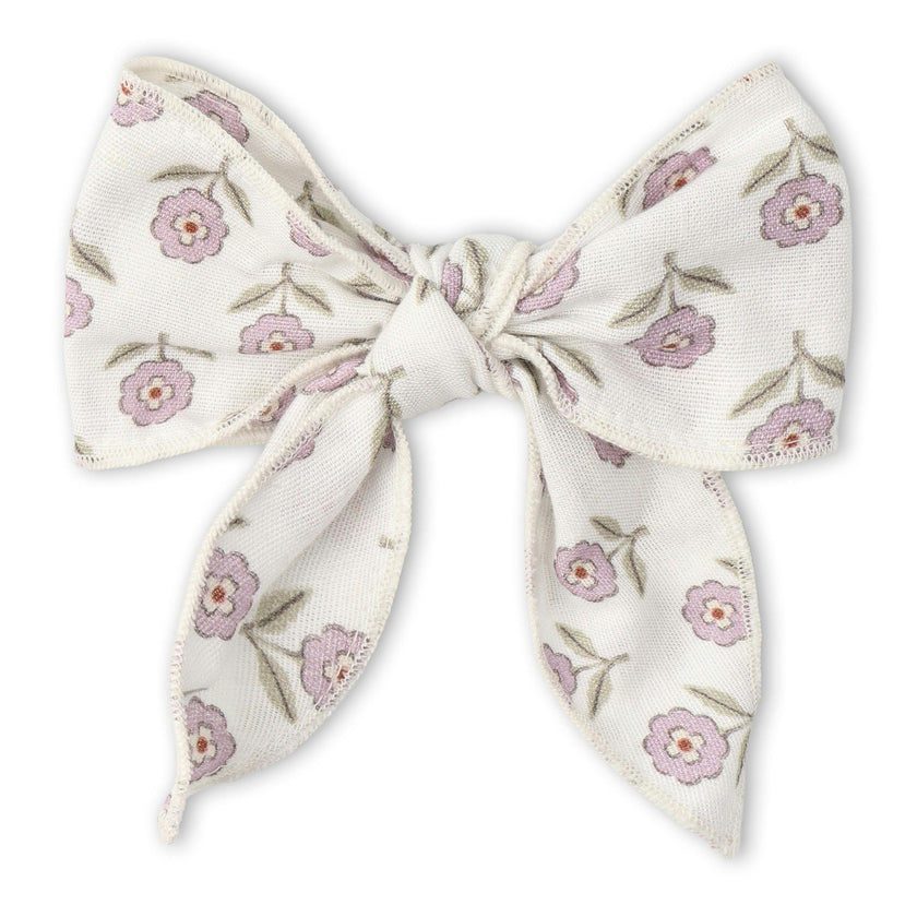 Organic Hair Bow Clip - Lavender