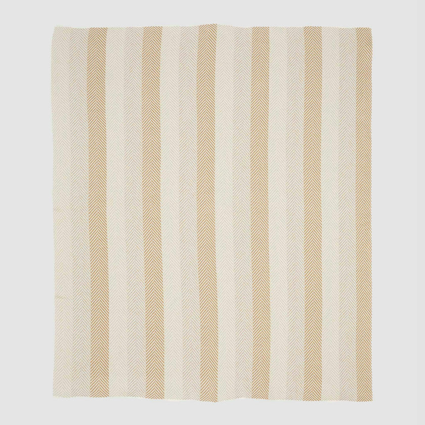 Cotton Sustainable Knit Striped | Chevron Throw Blanket - Herringbone Hues