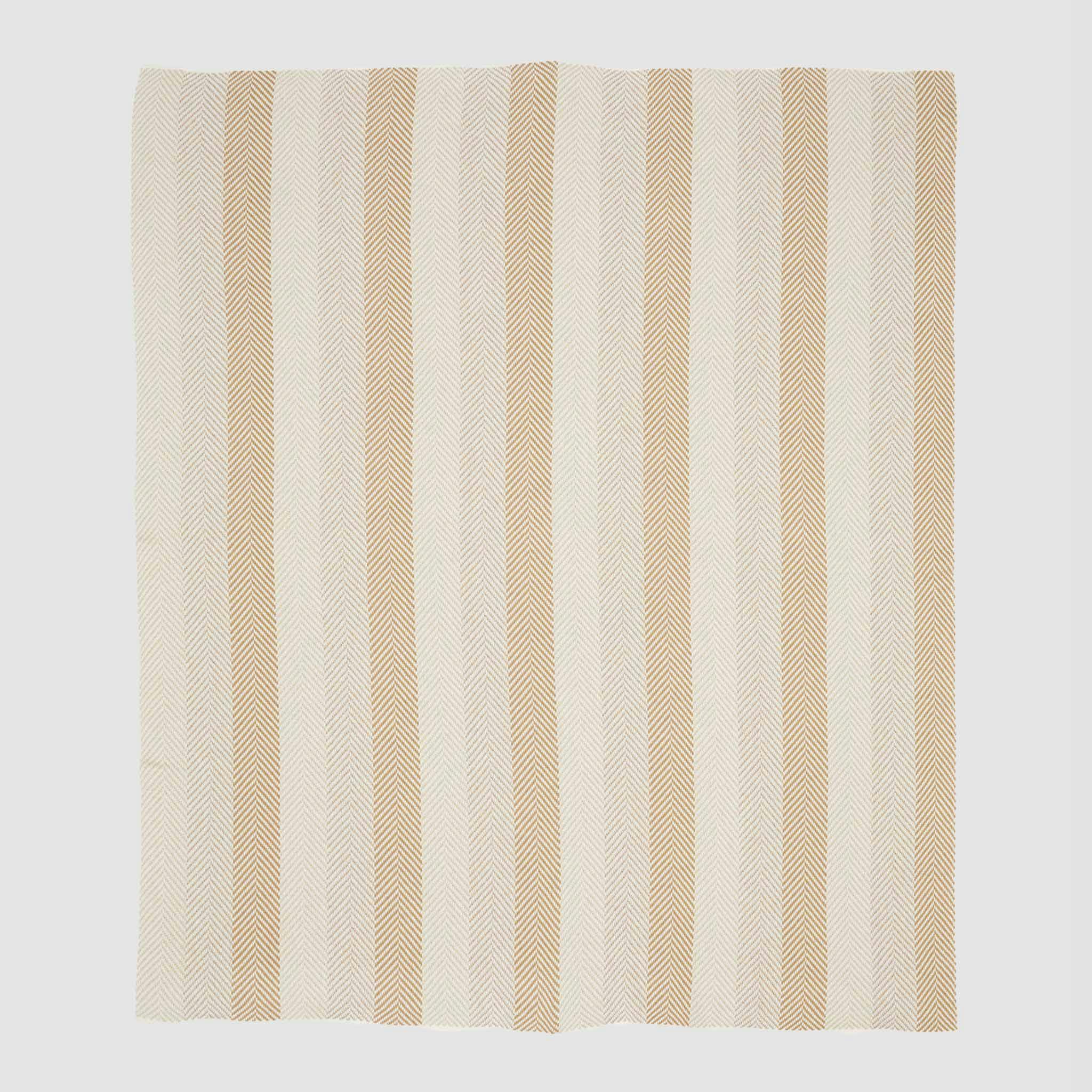 Cotton Sustainable Knit Striped | Chevron Throw Blanket - Herringbone Hues