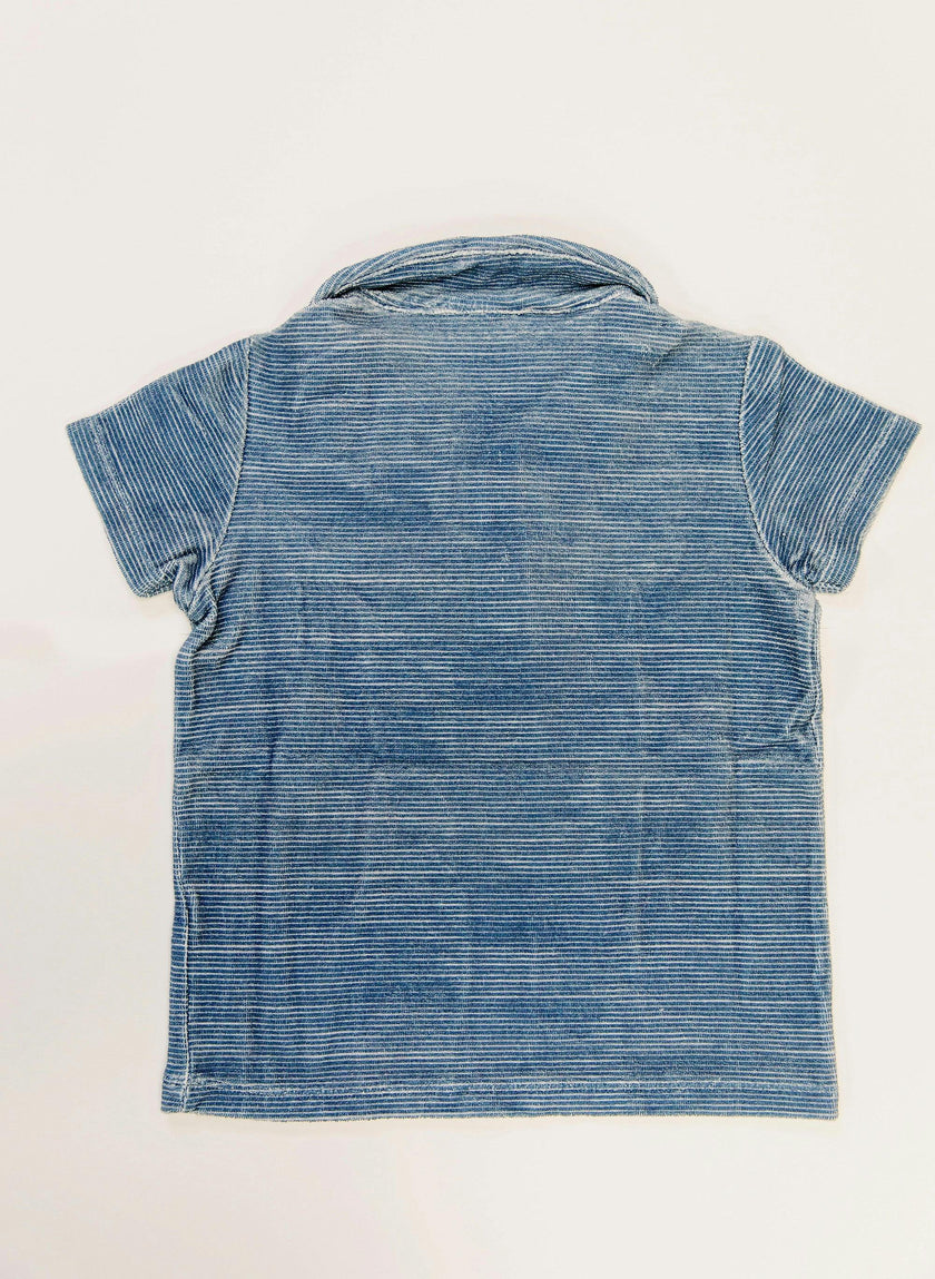 Dax French Terry Polo - Sailor Navy Stripe