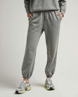 Womens Recycled Fleece Classic Sweatpant - Recycled Fleece - Heather Grey