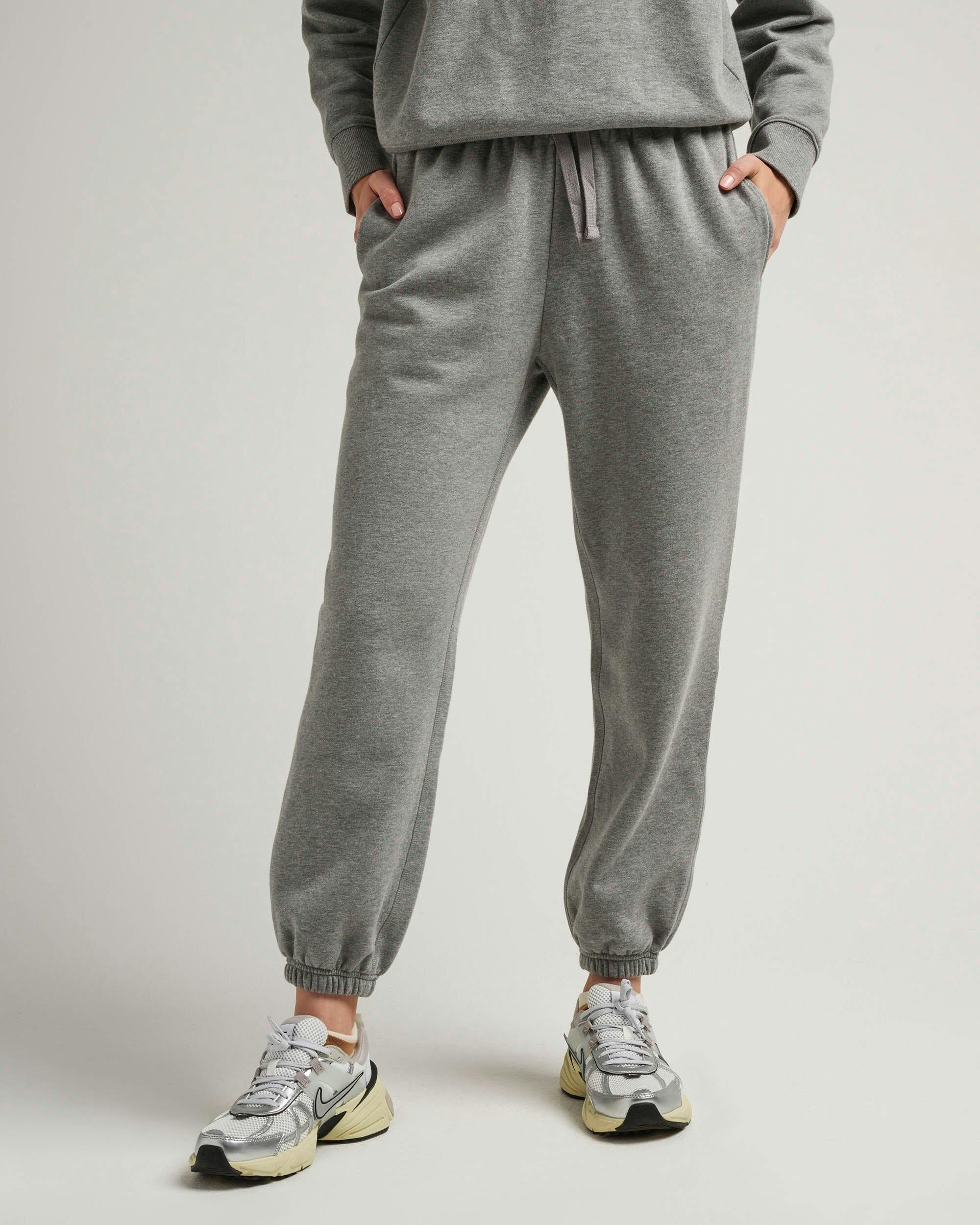 Womens Recycled Fleece Classic Sweatpant - Recycled Fleece - Heather Grey