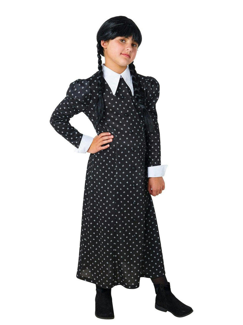 Girls' Polka Dot Wednesday Addams Dress