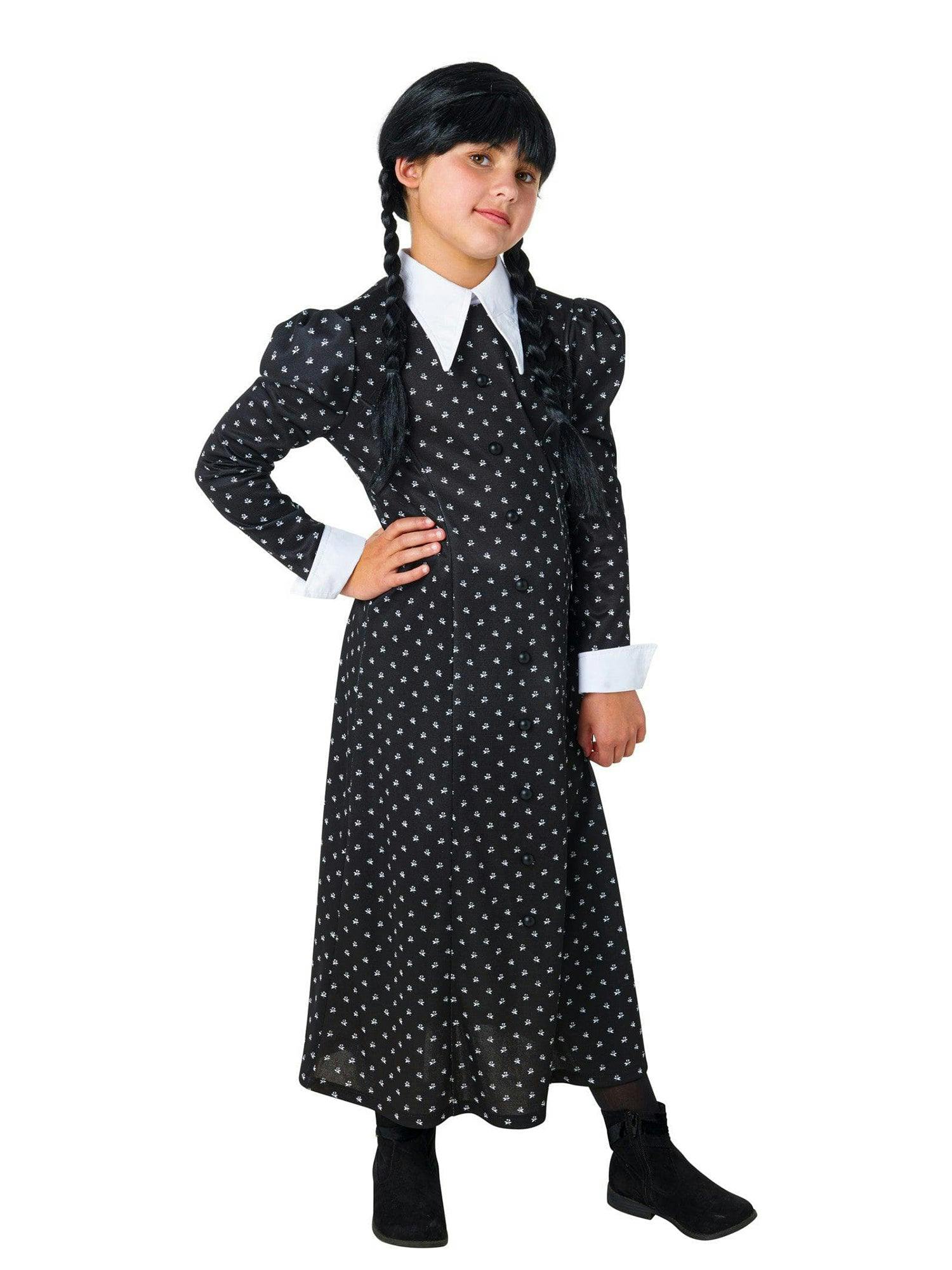 Girls' Polka Dot Wednesday Addams Dress