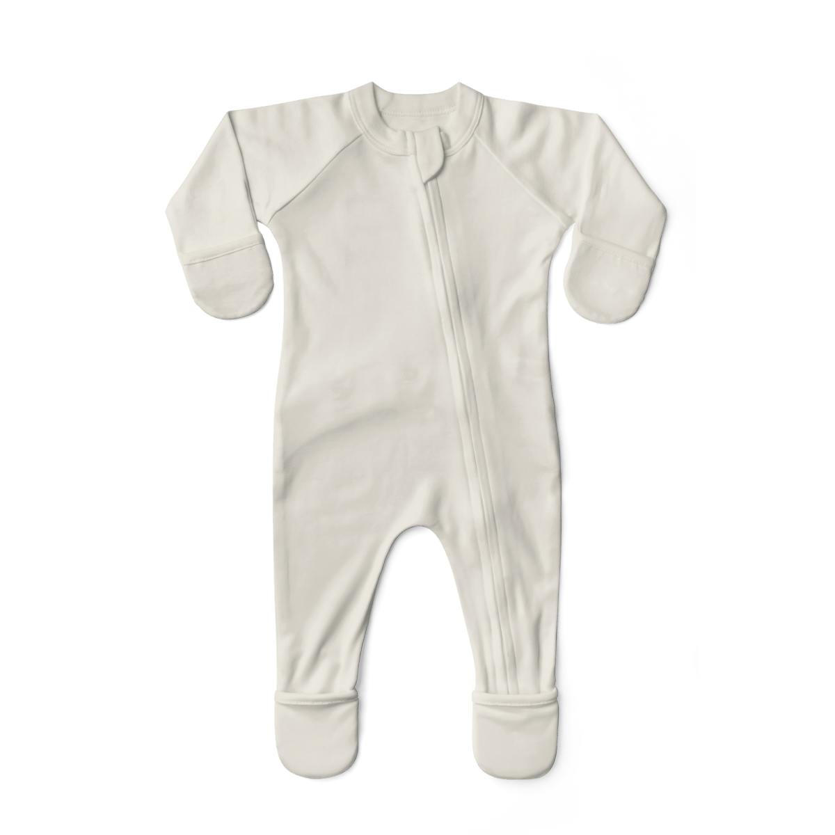 GROW WITH YOU FOOTIE | CLOUD — Bamboo Organic Cotton Blend, 0–6M