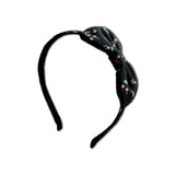 Liberty of London Bow Headband, Black/Pink Floral