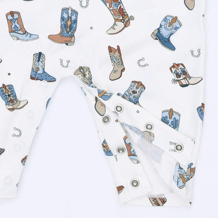 Buckaroo Boots - Long Sleeve Cowboy Romper