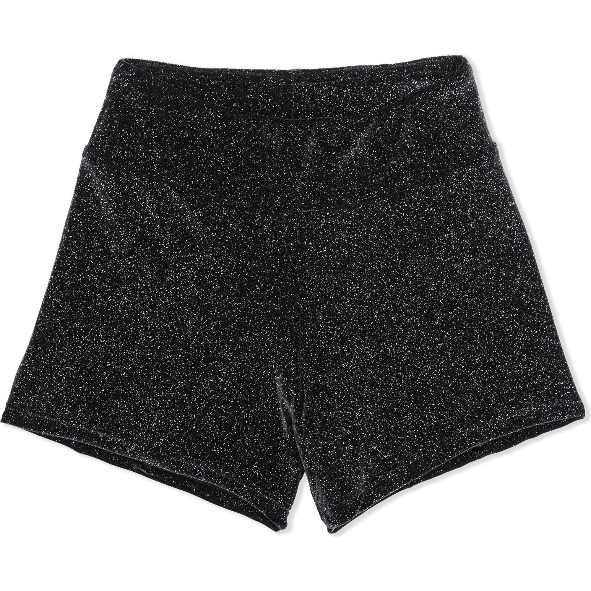 Sparkle Velvet Black Short, Black