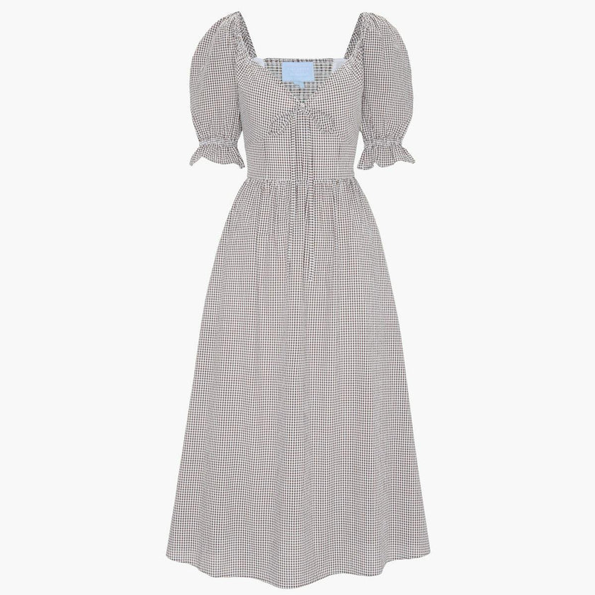 The Ophelia Dress - Chocolate Gingham