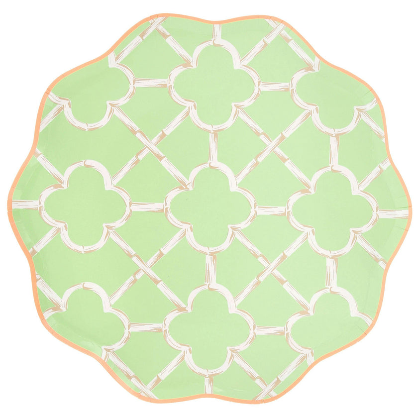 Bamboo Pattern Dinner Plates
