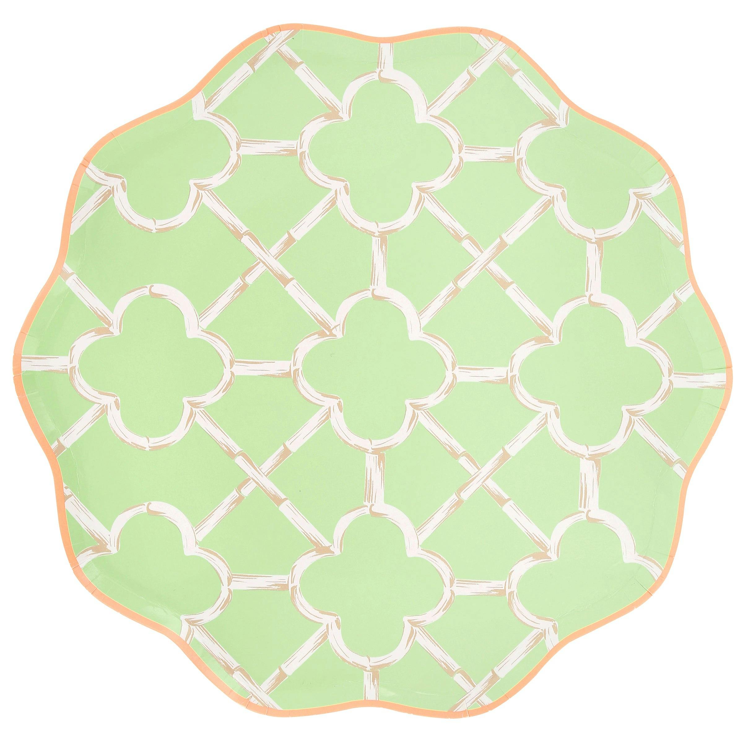 Bamboo Pattern Dinner Plates
