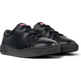 Kids Peu Touring Leather Sneakers, Black