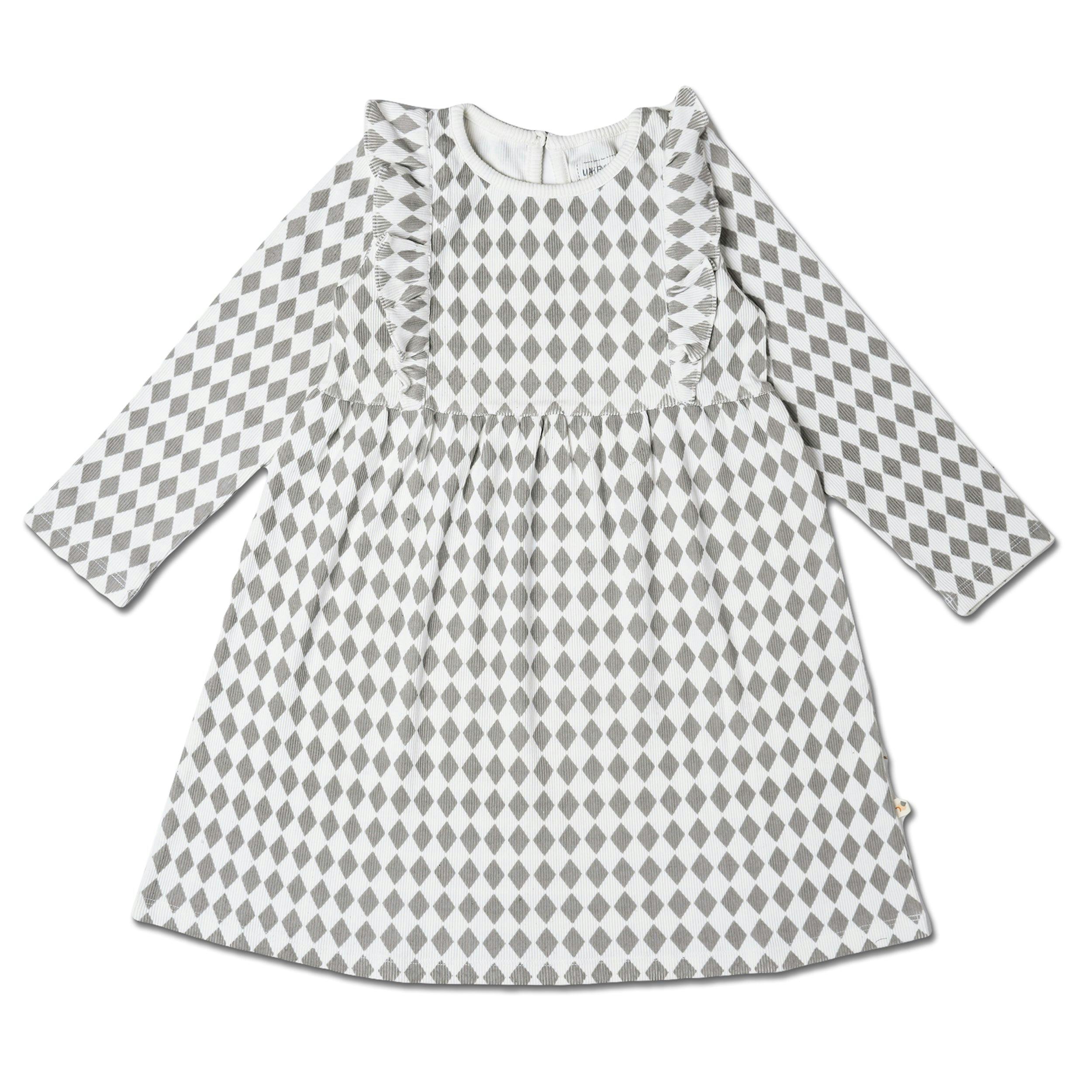 Organic Long Sleeve Ruffle Dress