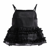 Black Calista Ruffle Skirt Set