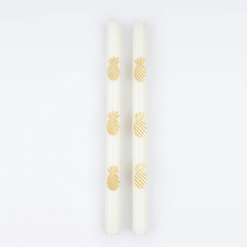 Gold Pineapple Table Candles