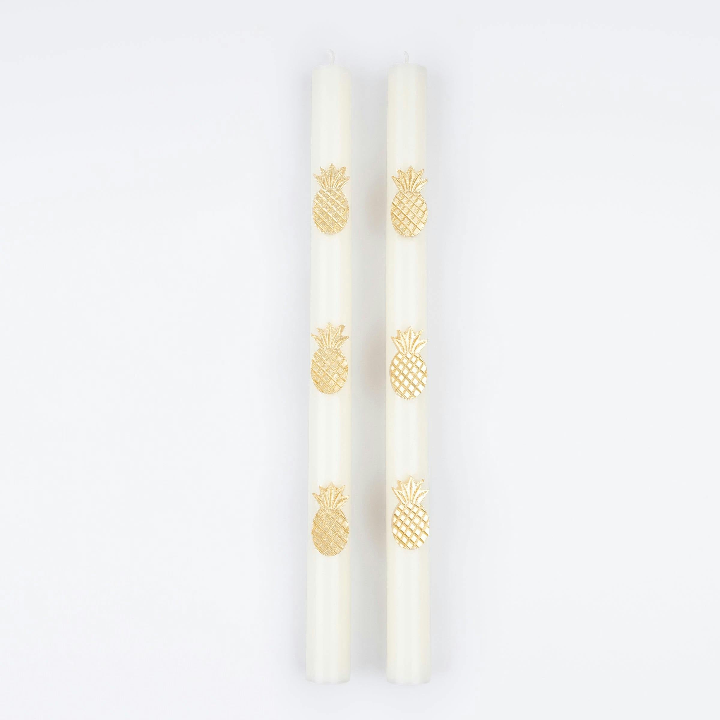 Gold Pineapple Table Candles