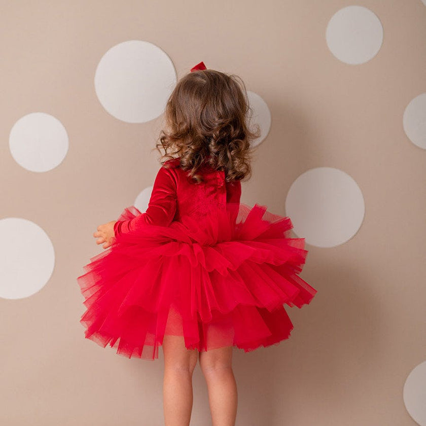 Red Velvet Tutu Dress