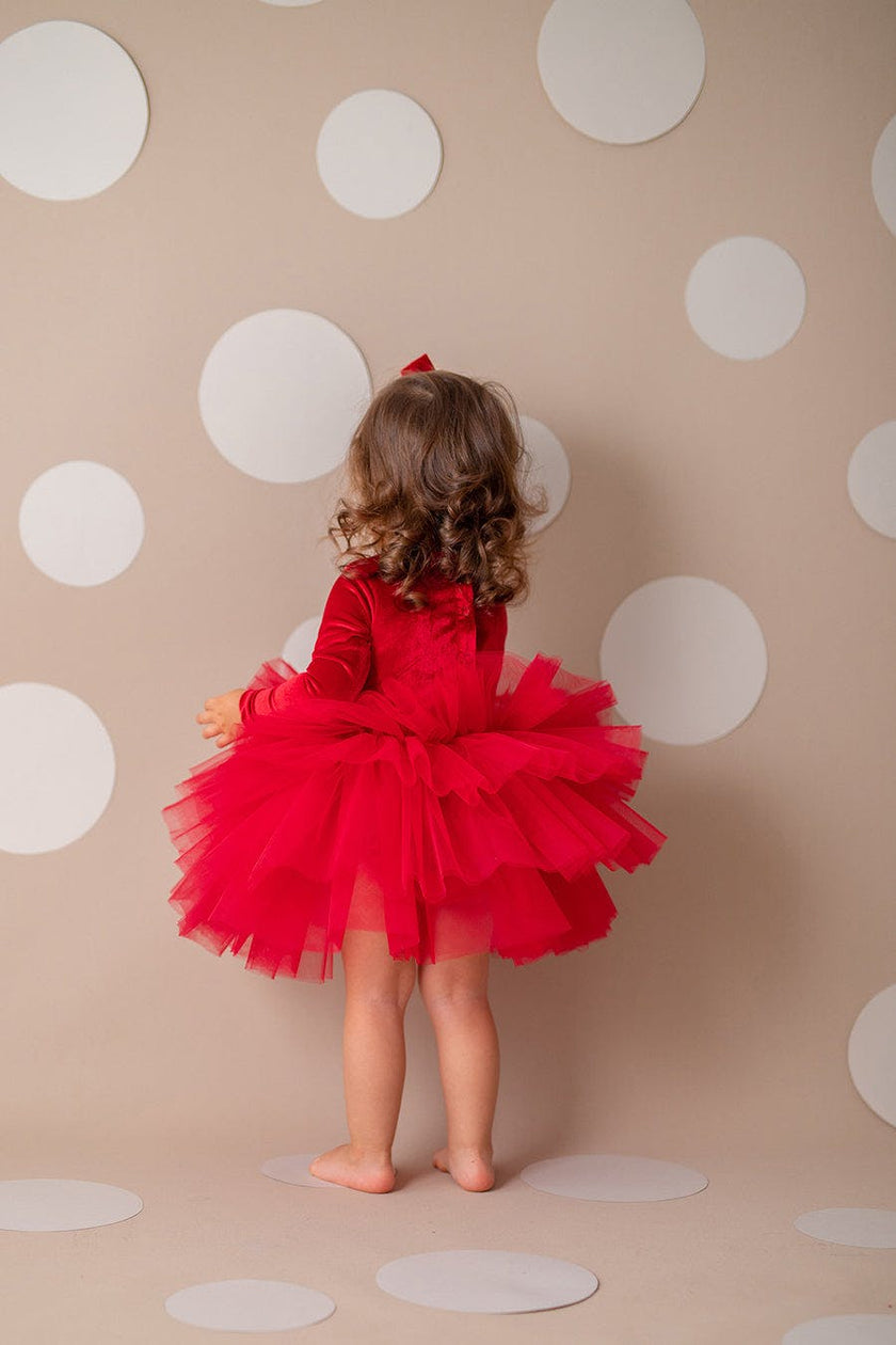 Red Velvet Tutu Dress