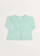 Openwork Detail Baby Cardigan in Sage Green (1-9mths)