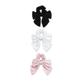 Bow Accent Scrunchie Set